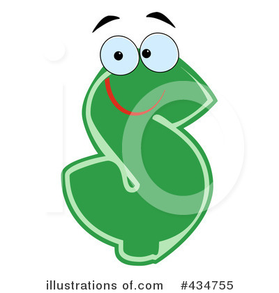 Dollar Symbol Character Clipart #434755 by Hit Toon