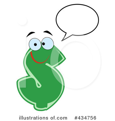 Dollar Symbol Character Clipart #434756 by Hit Toon