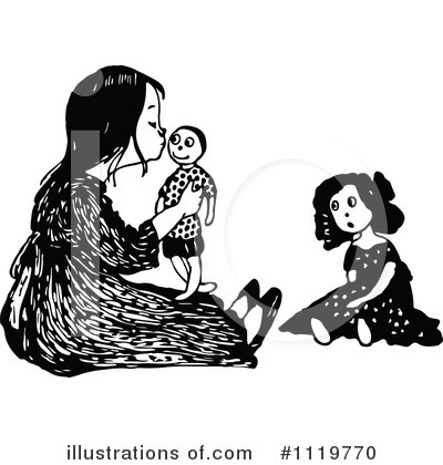 Royalty-Free (RF) Dolls Clipart Illustration by Prawny Vintage - Stock Sample #1119770
