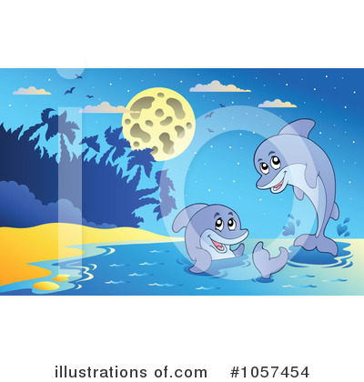 Royalty-Free (RF) Dolphin Clipart Illustration by visekart - Stock Sample #1057454