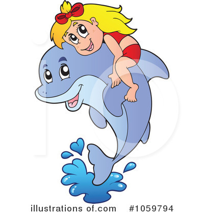 Royalty-Free (RF) Dolphin Clipart Illustration by visekart - Stock Sample #1059794