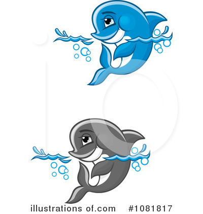 Royalty-Free (RF) Dolphin Clipart Illustration by Vector Tradition SM - Stock Sample #1081817