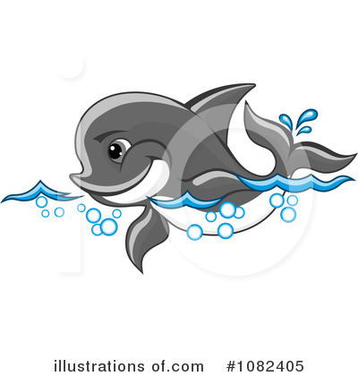 Royalty-Free (RF) Dolphin Clipart Illustration by Vector Tradition SM - Stock Sample #1082405