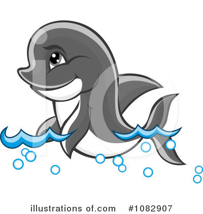 Royalty-Free (RF) Dolphin Clipart Illustration by Vector Tradition SM - Stock Sample #1082907