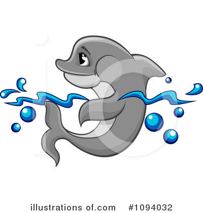 Royalty-Free (RF) Dolphin Clipart Illustration by Vector Tradition SM - Stock Sample #1094032