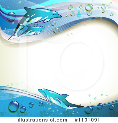 Royalty-Free (RF) Dolphin Clipart Illustration by merlinul - Stock Sample #1101091