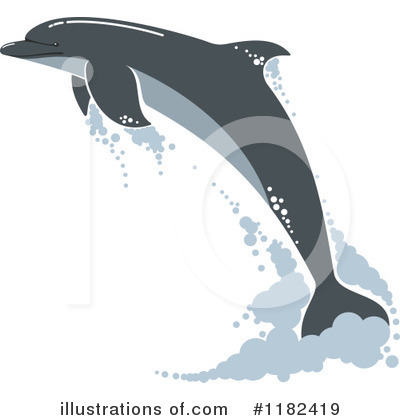 Royalty-Free (RF) Dolphin Clipart Illustration by Vector Tradition SM - Stock Sample #1182419