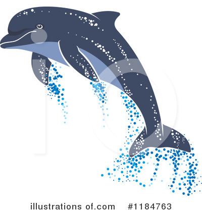 Royalty-Free (RF) Dolphin Clipart Illustration by Vector Tradition SM - Stock Sample #1184763