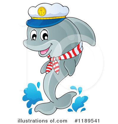 Royalty-Free (RF) Dolphin Clipart Illustration by visekart - Stock Sample #1189541