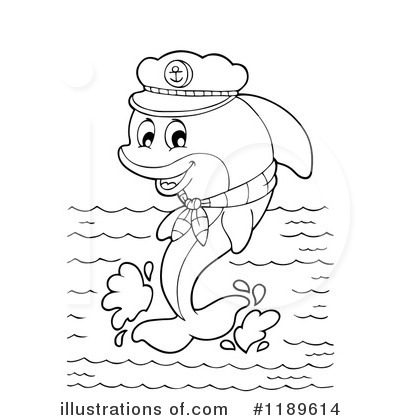 Royalty-Free (RF) Dolphin Clipart Illustration by visekart - Stock Sample #1189614