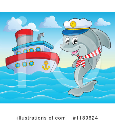 Royalty-Free (RF) Dolphin Clipart Illustration by visekart - Stock Sample #1189624