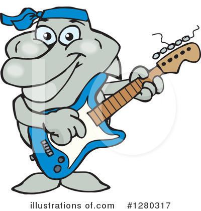 Royalty-Free (RF) Dolphin Clipart Illustration by Dennis Holmes Designs - Stock Sample #1280317