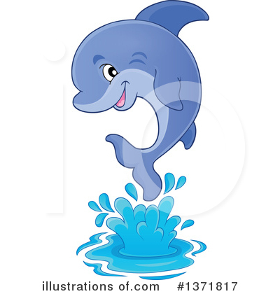 Royalty-Free (RF) Dolphin Clipart Illustration by visekart - Stock Sample #1371817