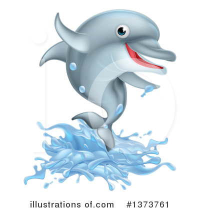 Royalty-Free (RF) Dolphin Clipart Illustration by AtStockIllustration - Stock Sample #1373761