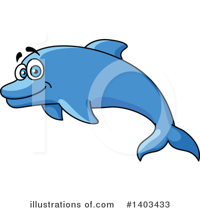 Royalty-Free (RF) Dolphin Clipart Illustration by Vector Tradition SM - Stock Sample #1403433