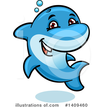 Royalty-Free (RF) Dolphin Clipart Illustration by Vector Tradition SM - Stock Sample #1409460