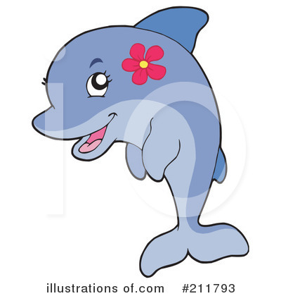 Royalty-Free (RF) Dolphin Clipart Illustration by visekart - Stock Sample #211793