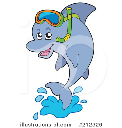 Royalty-Free (RF) Dolphin Clipart Illustration by visekart - Stock Sample #212326