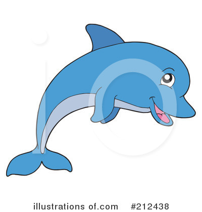 Royalty-Free (RF) Dolphin Clipart Illustration by visekart - Stock Sample #212438