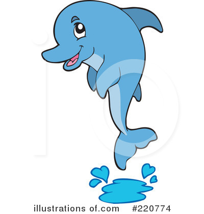 Royalty-Free (RF) Dolphin Clipart Illustration by visekart - Stock Sample #220774