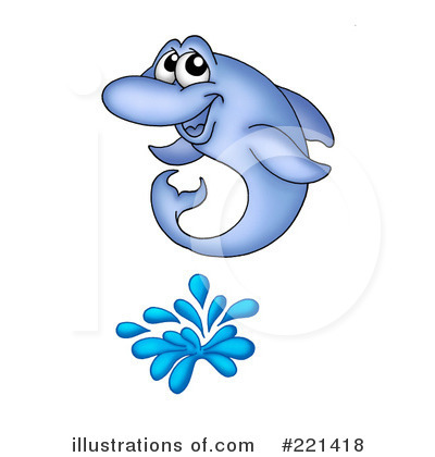 Royalty-Free (RF) Dolphin Clipart Illustration by visekart - Stock Sample #221418