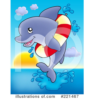 Royalty-Free (RF) Dolphin Clipart Illustration by visekart - Stock Sample #221467