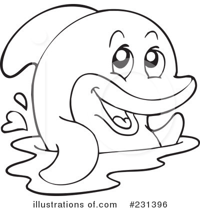 Royalty-Free (RF) Dolphin Clipart Illustration by visekart - Stock Sample #231396