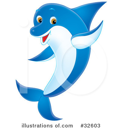 Royalty-Free (RF) Dolphin Clipart Illustration by Alex Bannykh - Stock Sample #32603