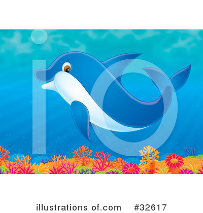 Royalty-Free (RF) Dolphin Clipart Illustration by Alex Bannykh - Stock Sample #32617