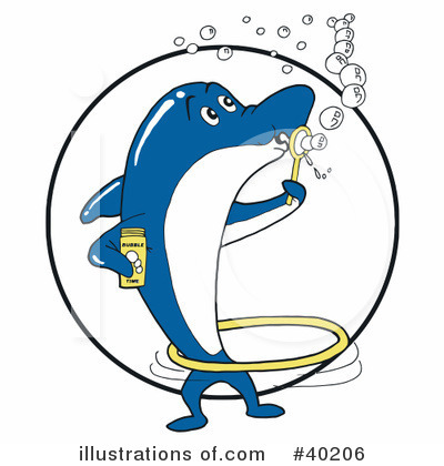 Dolphin Clipart #40206 by LaffToon