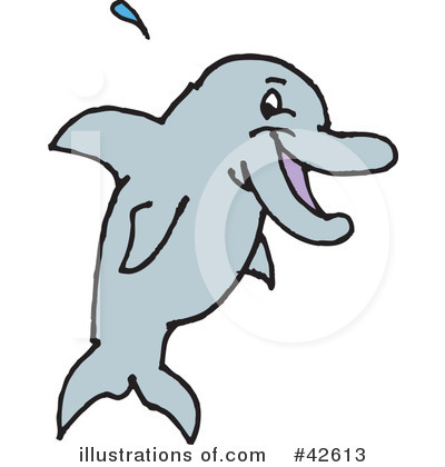Dolphins Clipart #42613 by Dennis Holmes Designs