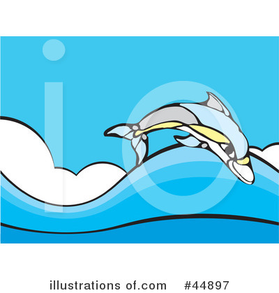 Royalty-Free (RF) Dolphin Clipart Illustration by xunantunich - Stock Sample #44897