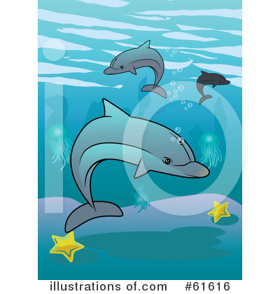 Royalty-Free (RF) Dolphin Clipart Illustration by r formidable - Stock Sample #61616