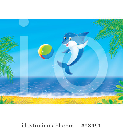 Royalty-Free (RF) Dolphin Clipart Illustration by Alex Bannykh - Stock Sample #93991