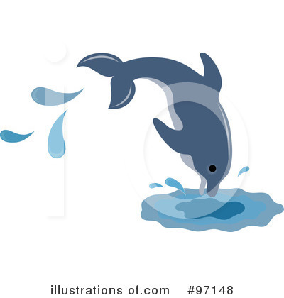 Royalty-Free (RF) Dolphin Clipart Illustration by Pams Clipart - Stock Sample #97148