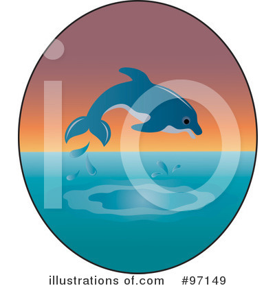 Royalty-Free (RF) Dolphin Clipart Illustration by Pams Clipart - Stock Sample #97149
