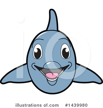 Royalty-Free (RF) Dolphin Mascot Clipart Illustration by Mascot Junction - Stock Sample #1439980