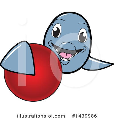 Royalty-Free (RF) Dolphin Mascot Clipart Illustration by Mascot Junction - Stock Sample #1439986