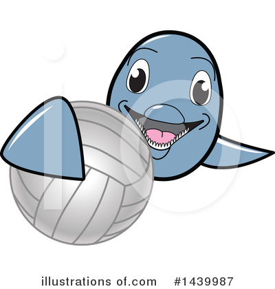 Royalty-Free (RF) Dolphin Mascot Clipart Illustration by Mascot Junction - Stock Sample #1439987