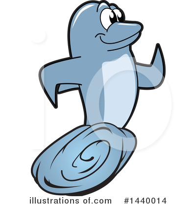 Royalty-Free (RF) Dolphin Mascot Clipart Illustration by Mascot Junction - Stock Sample #1440014
