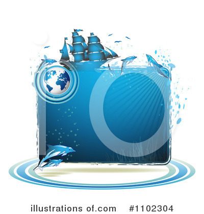 Royalty-Free (RF) Dolphins Clipart Illustration by merlinul - Stock Sample #1102304