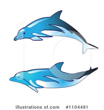 Royalty-Free (RF) Dolphins Clipart Illustration by merlinul - Stock Sample #1104491