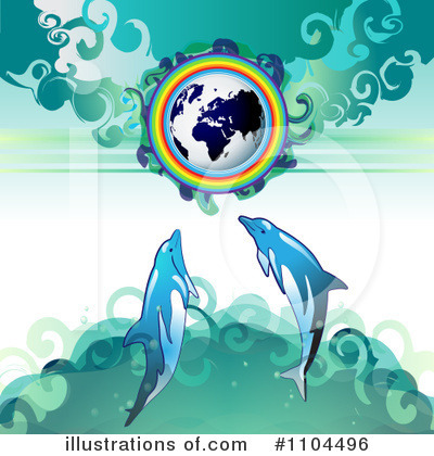 Royalty-Free (RF) Dolphins Clipart Illustration by merlinul - Stock Sample #1104496