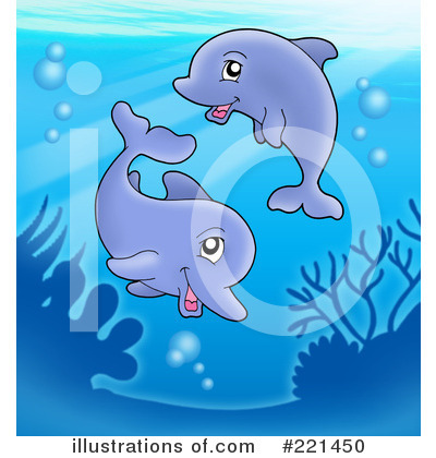 Royalty-Free (RF) Dolphins Clipart Illustration by visekart - Stock Sample #221450