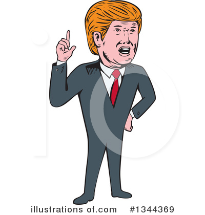 Royalty-Free (RF) Donald Trump Clipart Illustration by patrimonio - Stock Sample #1344369