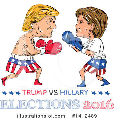 Hillary Clinton Clipart #1412489 by patrimonio