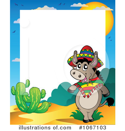 Royalty-Free (RF) Donkey Clipart Illustration by visekart - Stock Sample #1067103