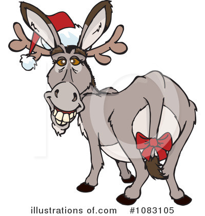 Royalty-Free (RF) Donkey Clipart Illustration by Dennis Holmes Designs - Stock Sample #1083105