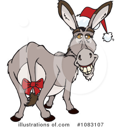 Royalty-Free (RF) Donkey Clipart Illustration by Dennis Holmes Designs - Stock Sample #1083107