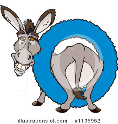 Royalty-Free (RF) Donkey Clipart Illustration by Dennis Holmes Designs - Stock Sample #1105952